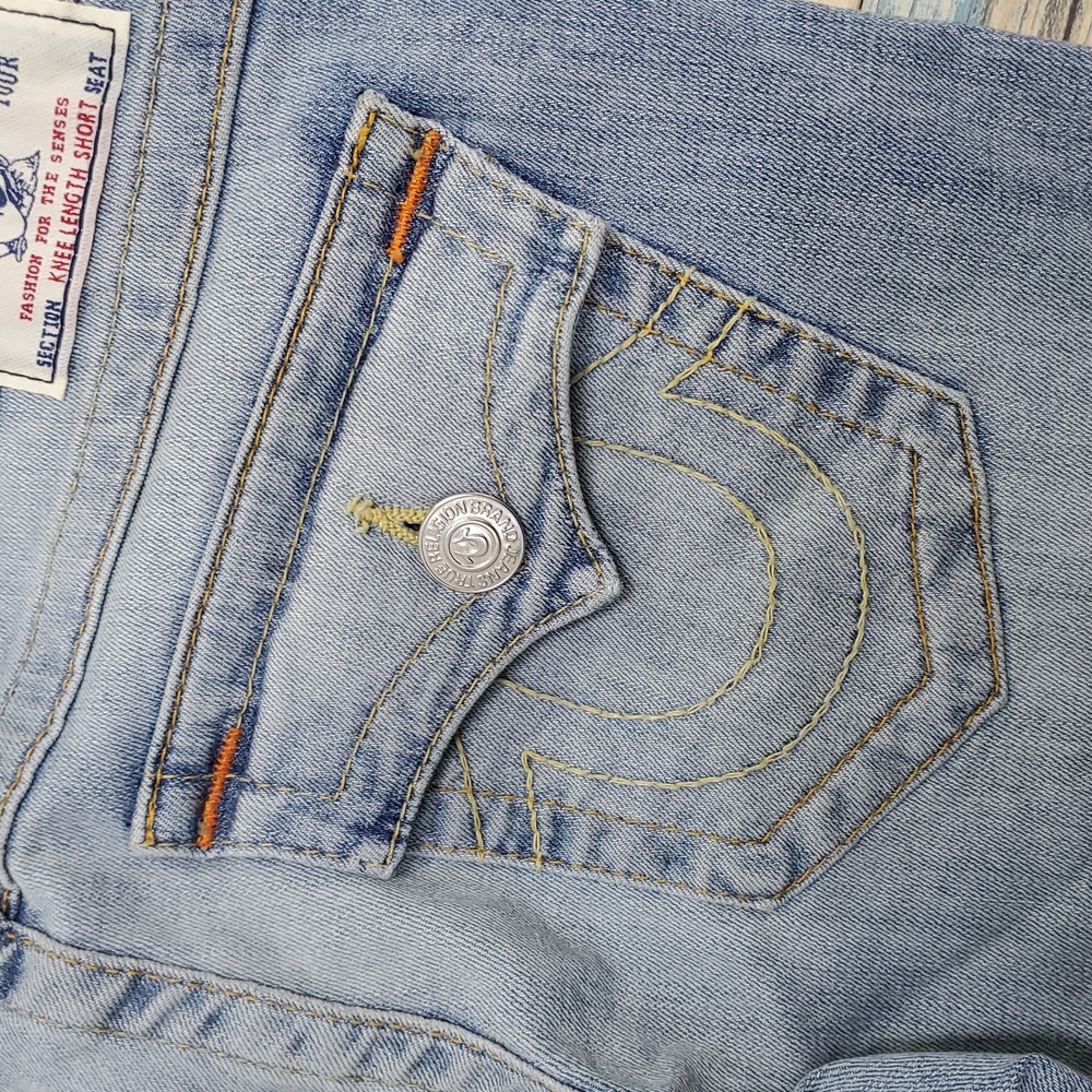 True Religion Light Wash Denim Shorts - Picture 8 of 11
